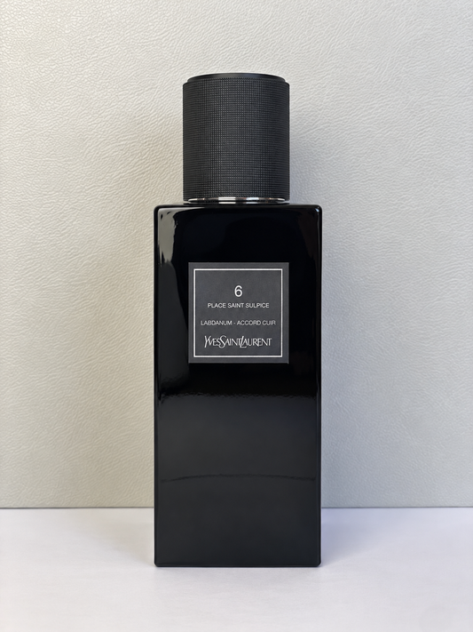 Flacon 6 Place Saint Sulpice Eau de Parfum 125mL Authentique Yves Saint Laurent Labdanum Accord Cuir Carlos Benaïm Vestiaire des Parfums Décant CapitoleParfum
